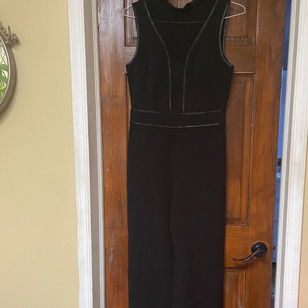 Black Sleeveless Wide-Leg Jumpsuit